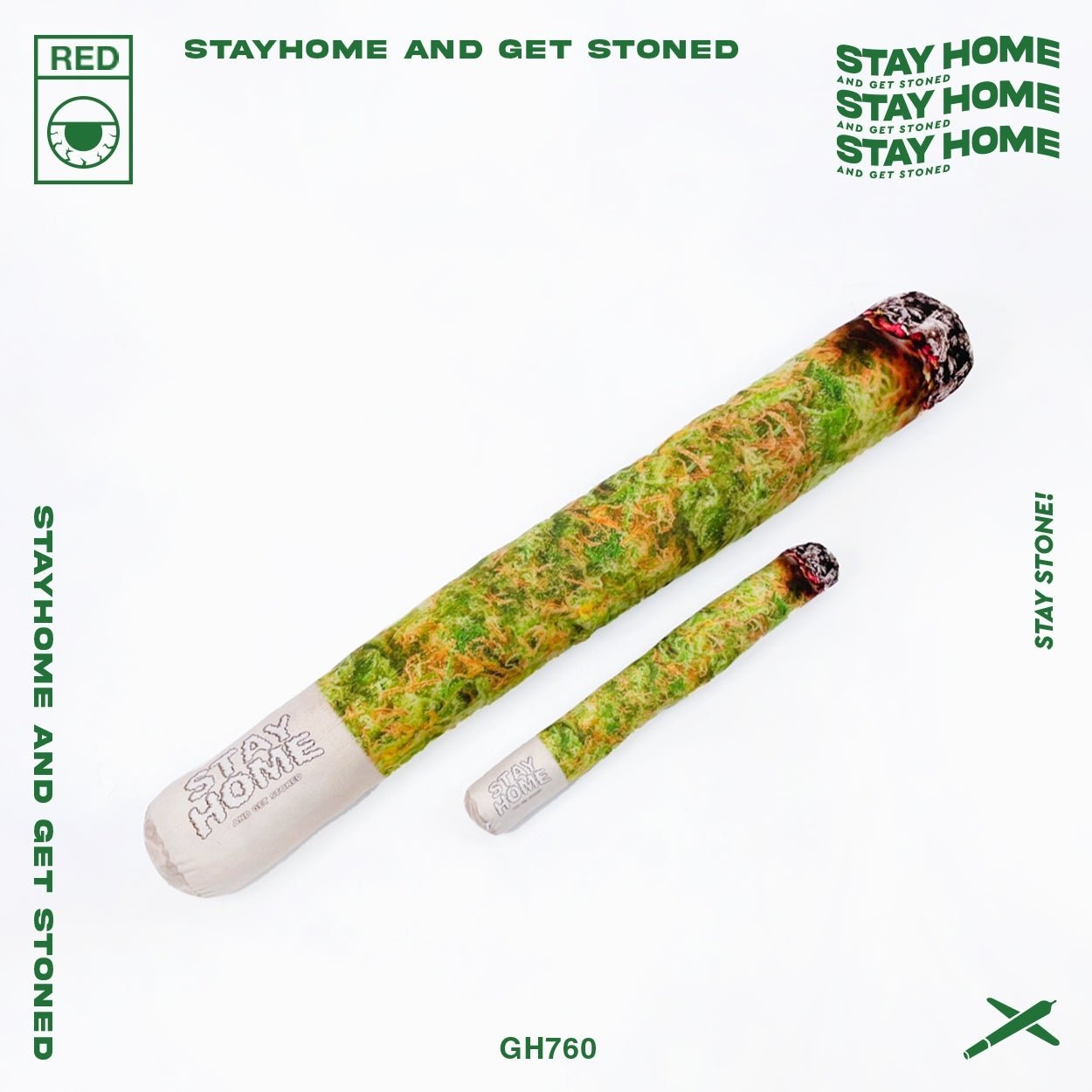 「STAYHOME」青蔥造型抱枕 - SMOKEDOG