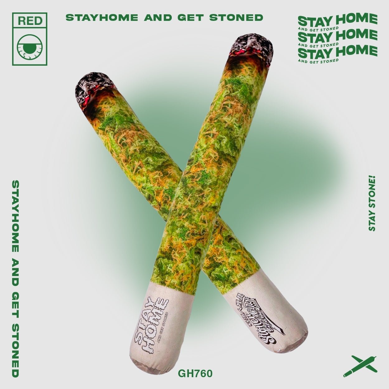 「STAYHOME」青蔥造型抱枕 - SMOKEDOG