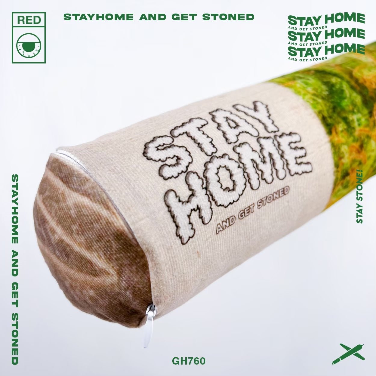 「STAYHOME」青蔥造型抱枕 - SMOKEDOG