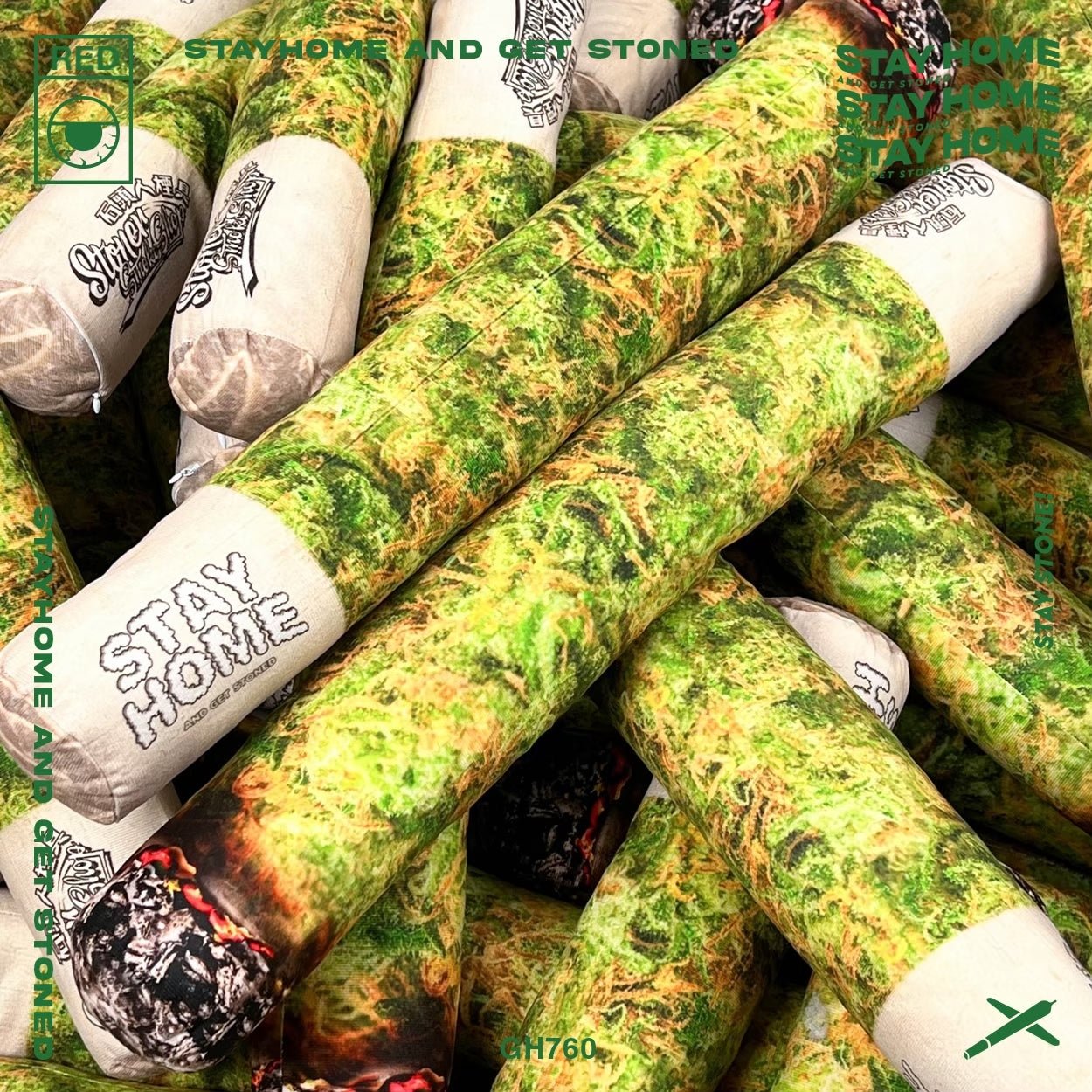「STAYHOME」青蔥造型抱枕 - SMOKEDOG