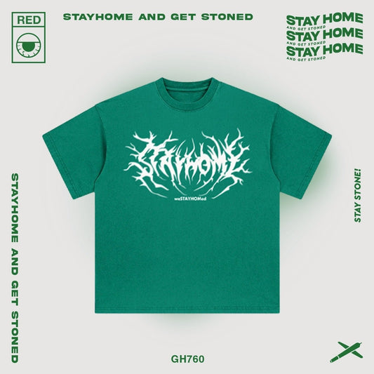 「 STAYHOME」Metal 刺棘 LOGO TEE - SMOKEDOG