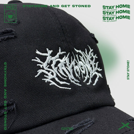 「 STAYHOME」Metalic Logo Cap - SMOKEDOG